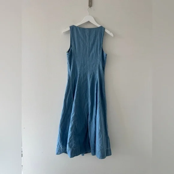 REFORMATION Sebastian Denim Midi Dress - Picture 7 of 12